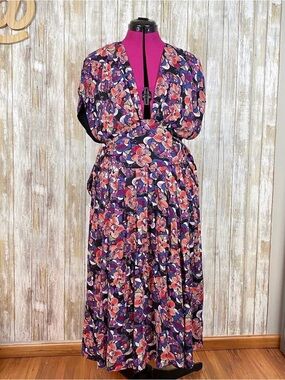 Free People Floral V-Neck Maxi Dress